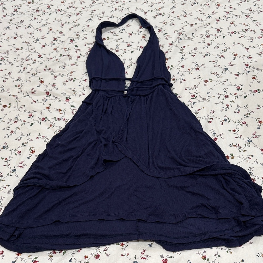 Free People Navy Halter Dress